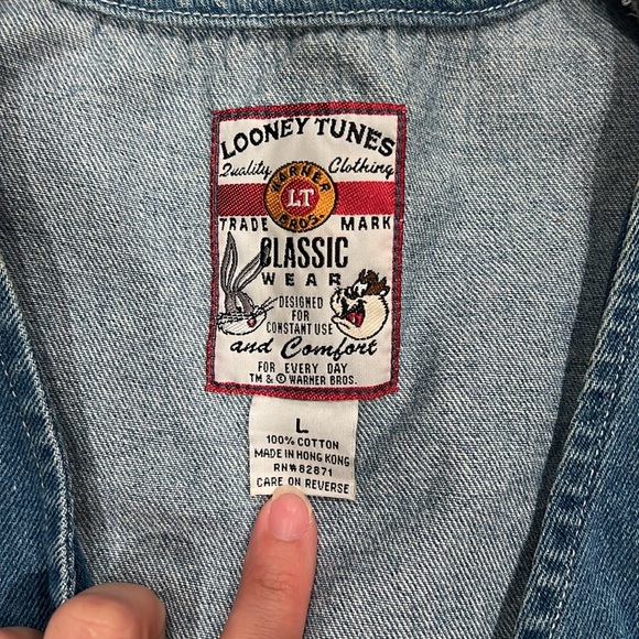 Vintage looney tunes jean vest - Picture 5 of 6